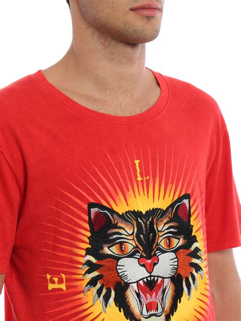 gucci embroidered shirt replica|angry cat t shirt gucci.